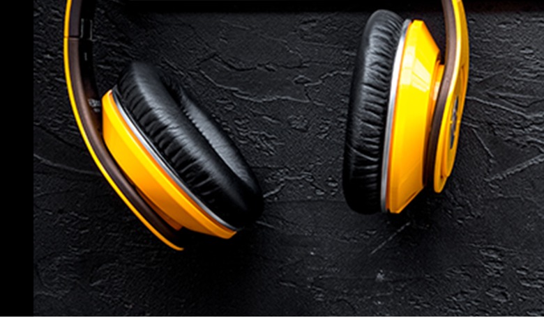 Yellow headphone